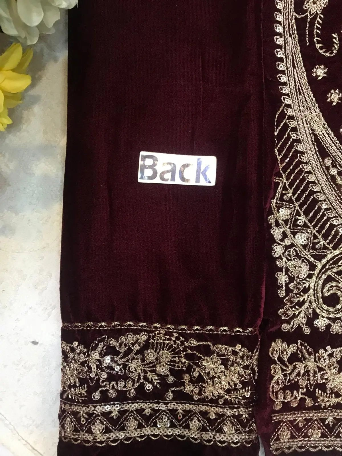 Jazmine Velvet Embroidered Unstitched 3-Piece Suit – Organza Dupatta & Silk Trouser