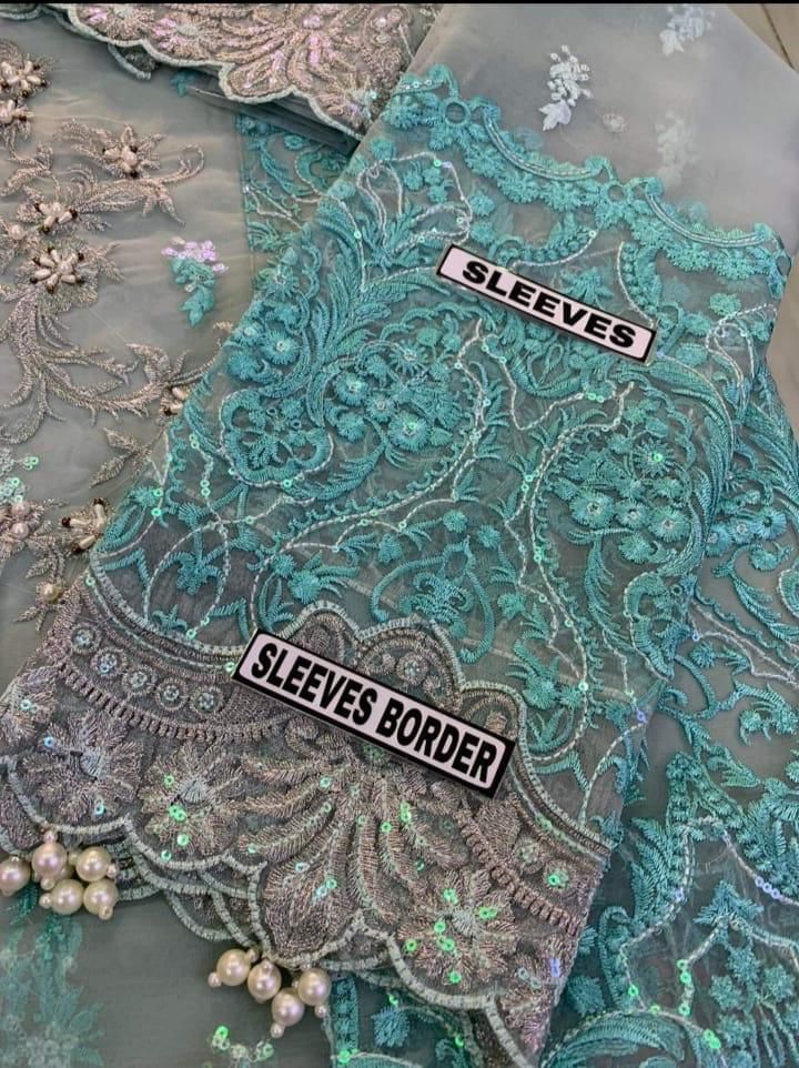 Elaaf Bridal Organza Suit – Stone & Adda Embroidery