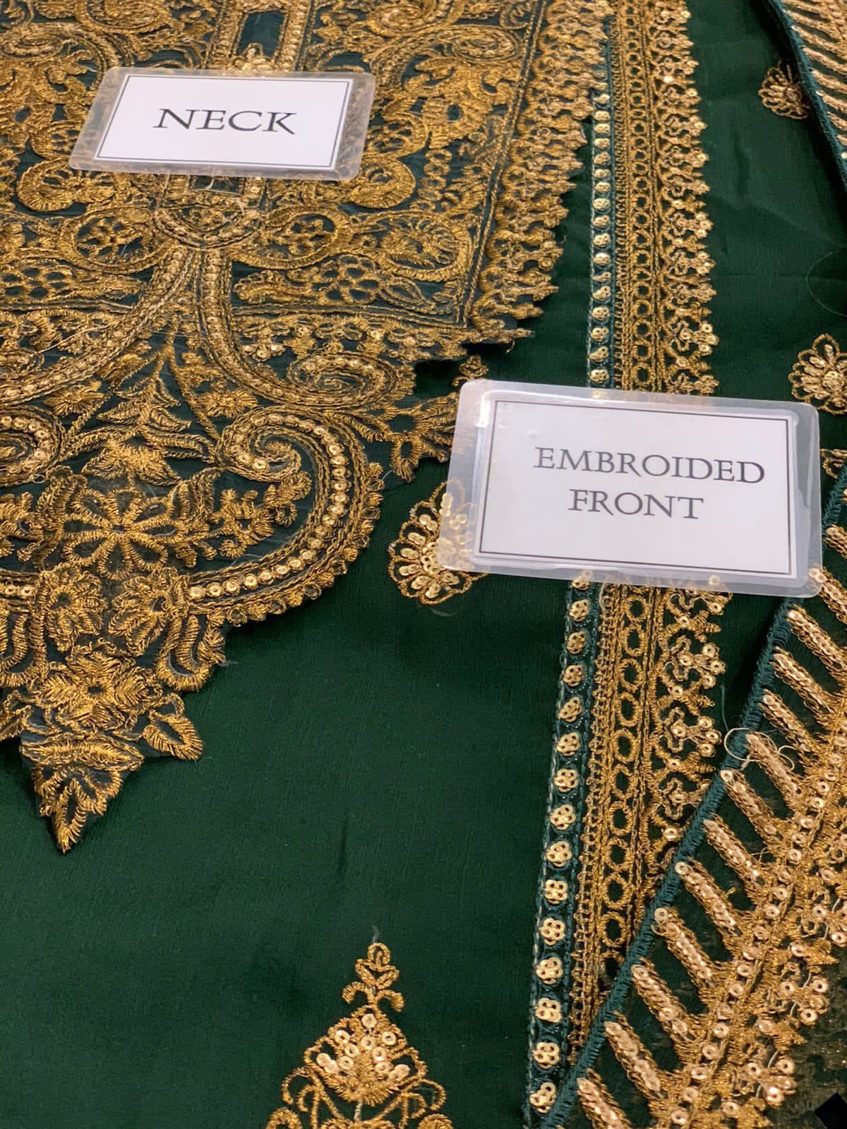 Asim Jofa Rang-e-Noor Collection AJRNC-D18 – Chiffon Fully Heavy Embroidered Spangle Work Dress with Dupatta & Satin Trouser