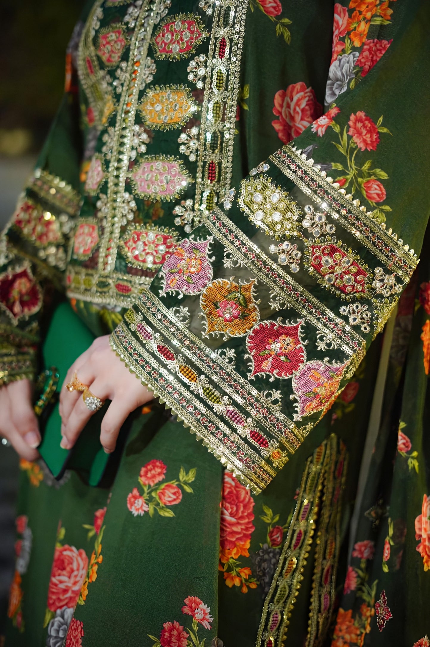 Ahmozi Aneelas Collection Unstitched 3-Piece Suit – Heavy Embroidered Shmoz Silk Shirt & Dupatta