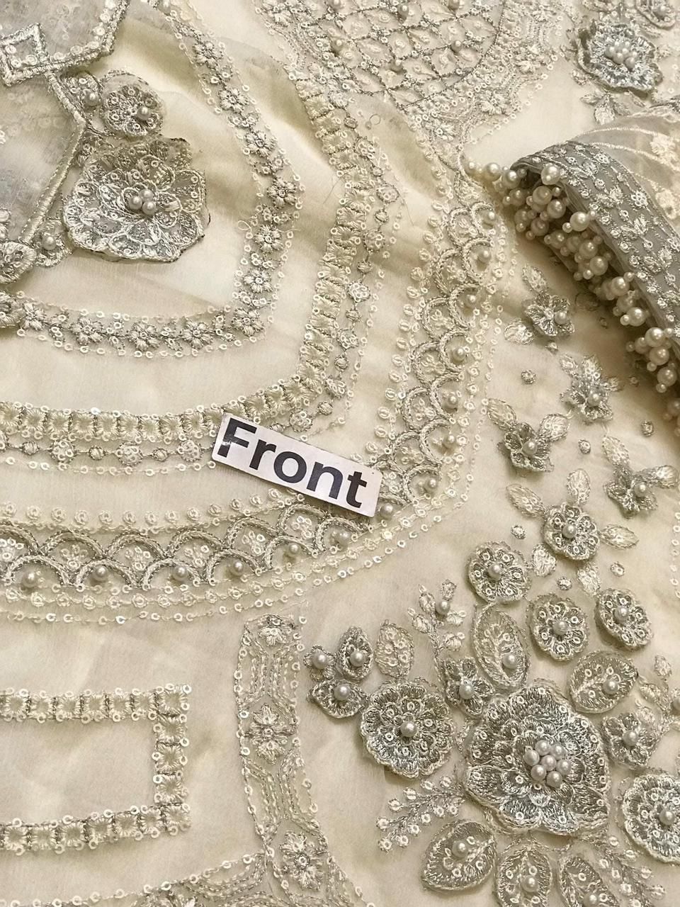 Maria B Chiffon Suit – Luxury 3-Piece Unstitched Embroidered Dress for Women