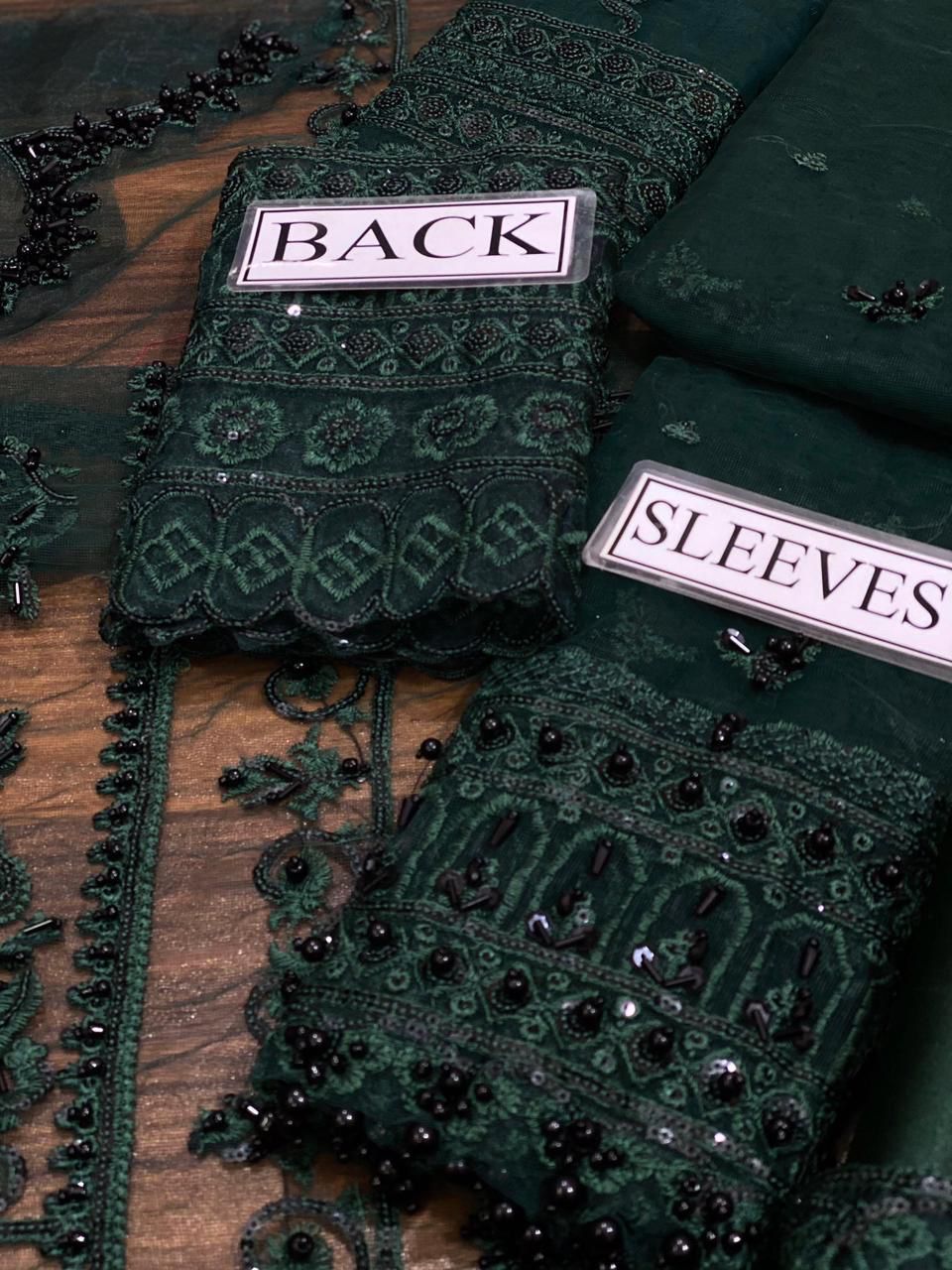 MUSHQ Wedding Edition – Hand Embroidered Net Suit with Organza Daman & Silk Trouser