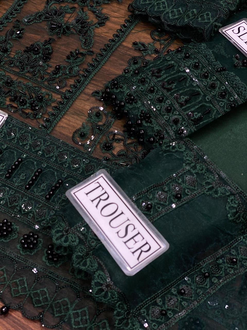 MUSHQ Wedding Edition – Hand Embroidered Net Suit with Organza Daman & Silk Trouser