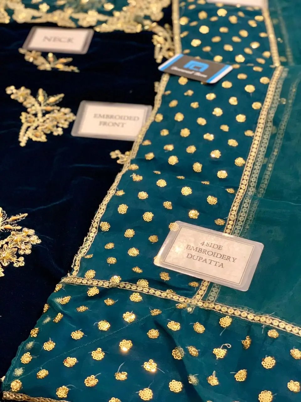 AFROZEH Velvet Embroidered Dress – Winter & Wedding Wear