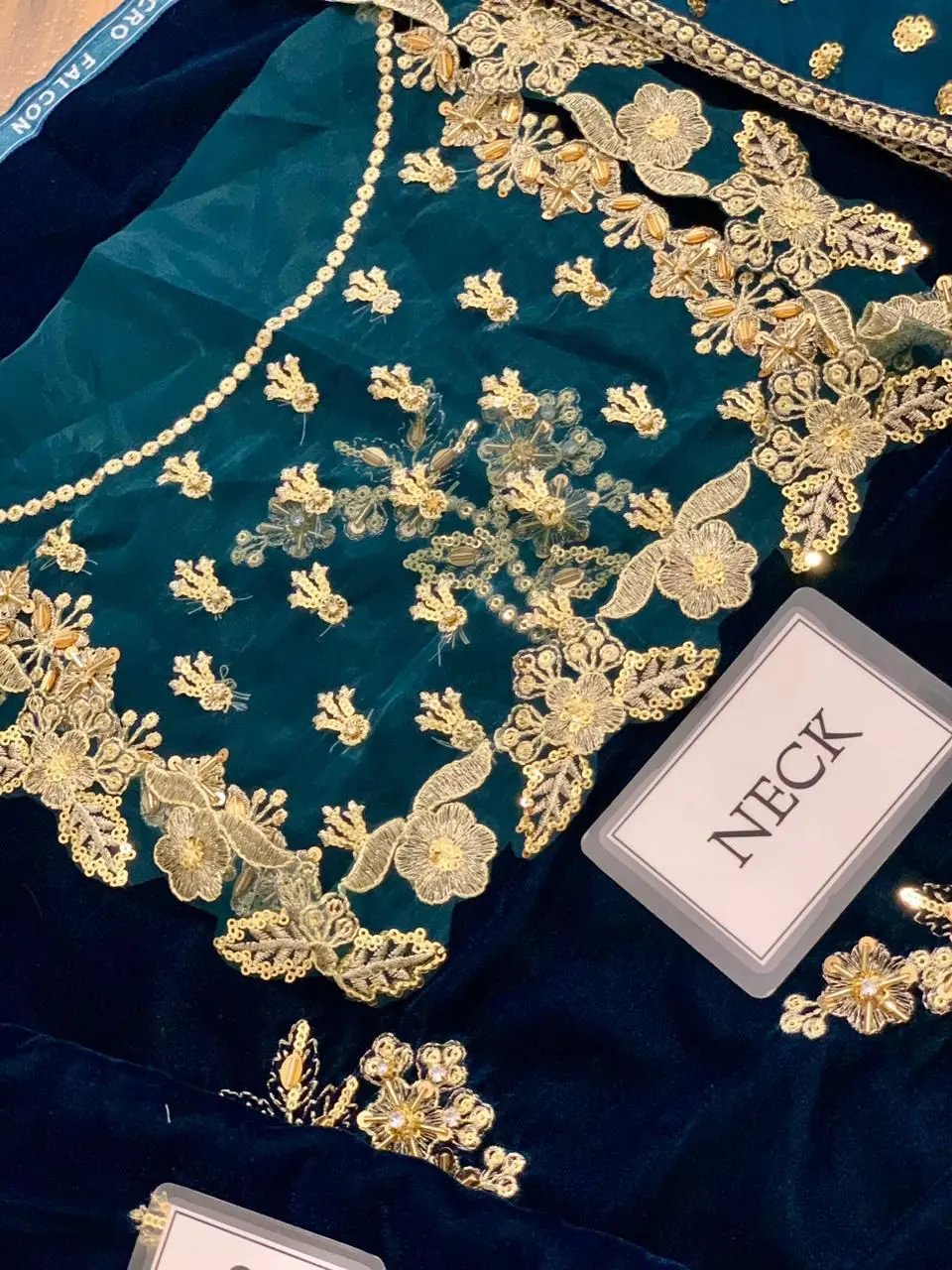 AFROZEH Velvet Embroidered Dress – Winter & Wedding Wear