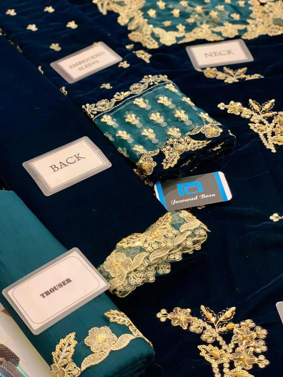 AFROZEH Velvet Embroidered Dress – Winter & Wedding Wear