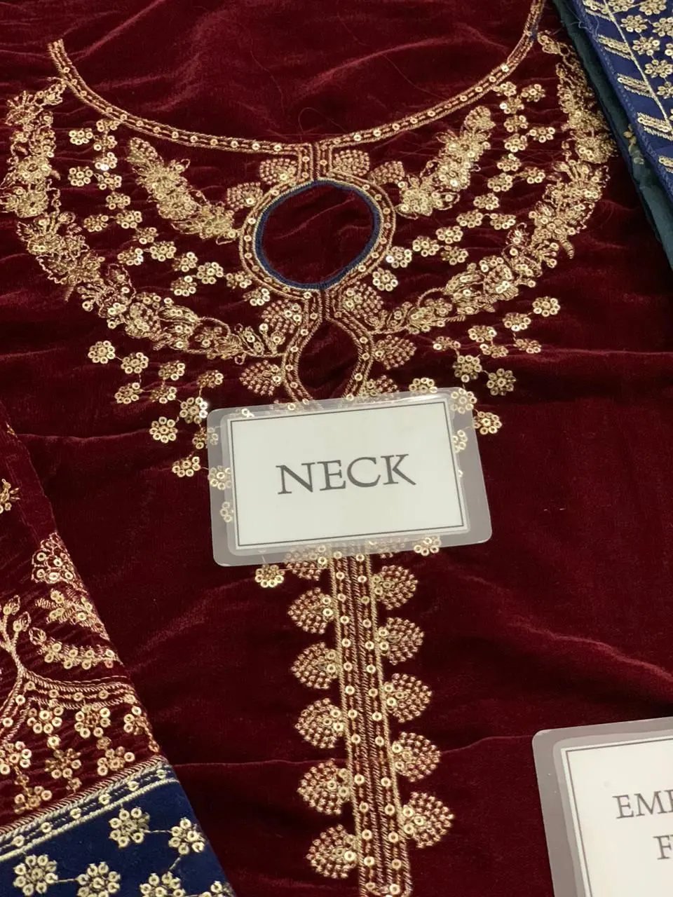 Jasmine Velvet Collection – Micron Velvet 9000 Embroidered Spengle Work Unstitched 3-Piece Suit