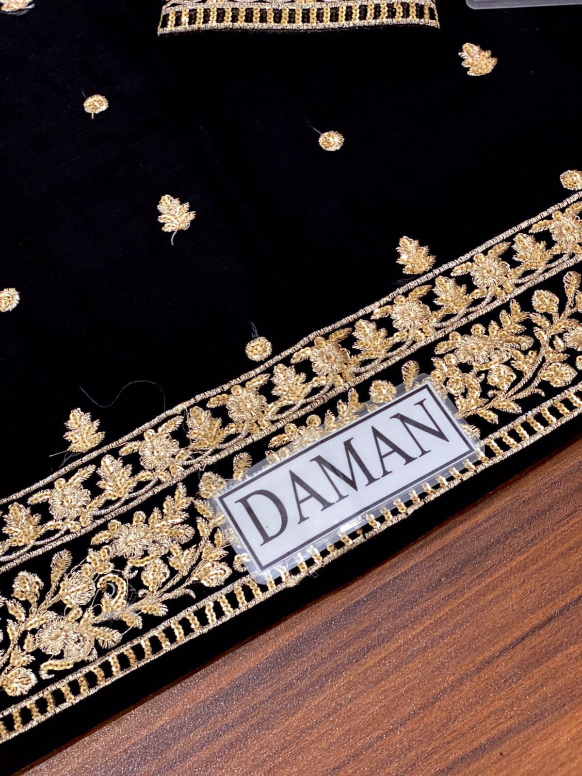 Asim Jofa Chiffon Embroidered Suit – Elegant Sequence Work Dress with 4-Sided Dupatta & Malai Trouser