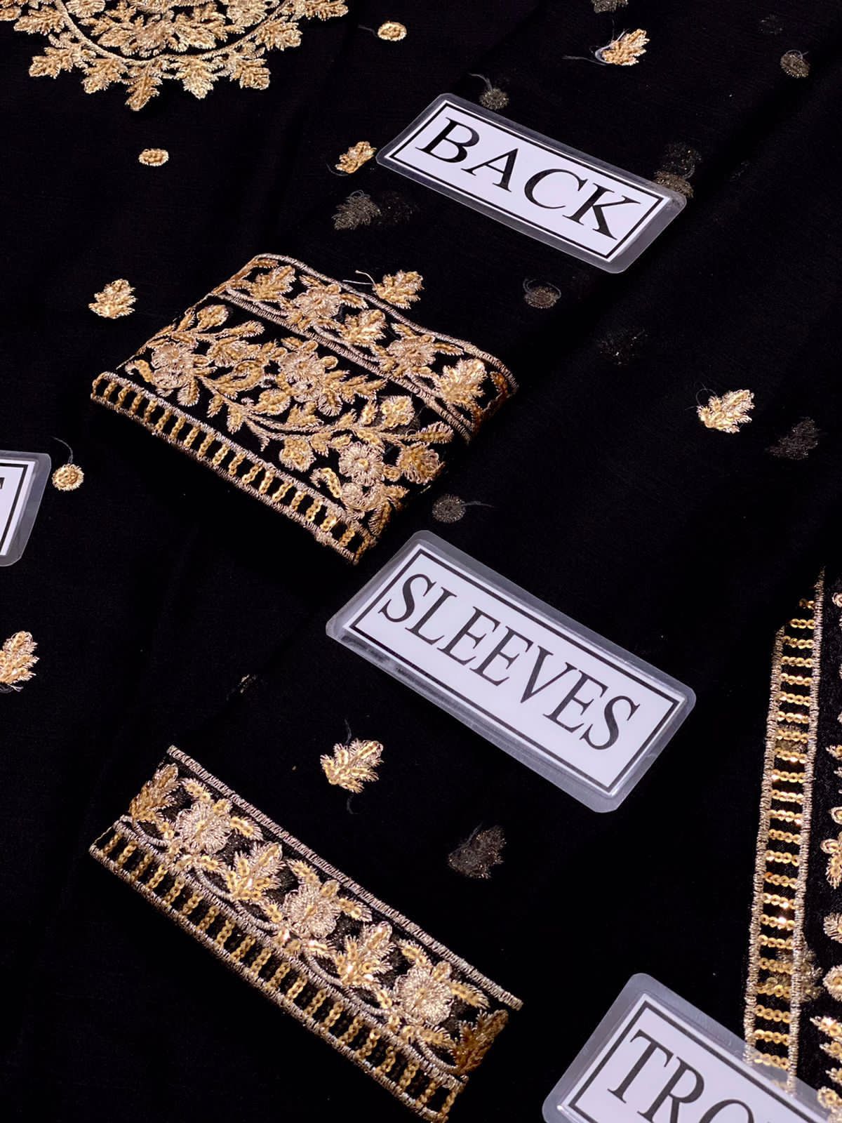 Asim Jofa Chiffon Embroidered Suit – Elegant Sequence Work Dress with 4-Sided Dupatta & Malai Trouser