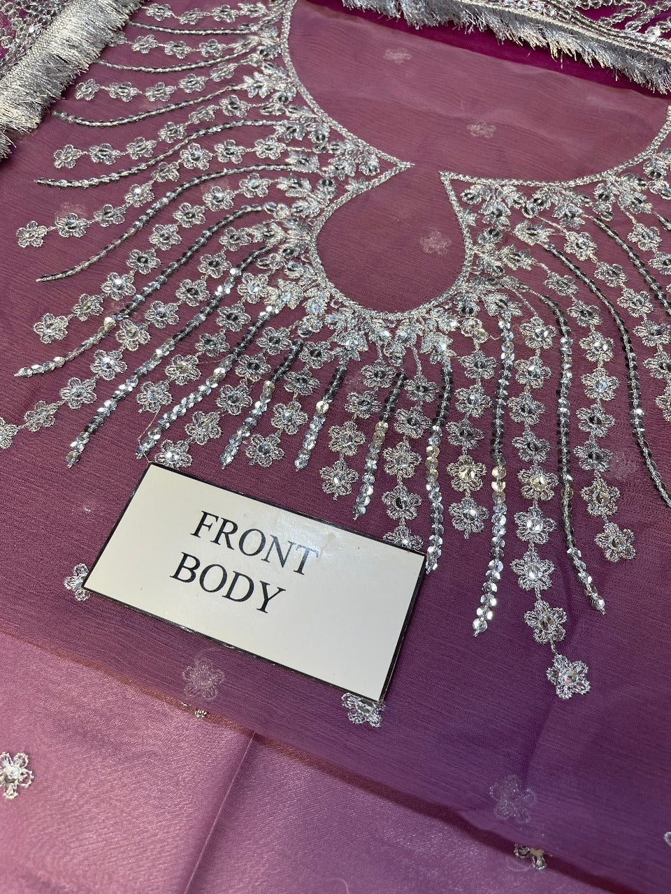 Jazmin Chiffon Embroidered Sequence Maxi – Net Dupatta & Silk Trouser | Luxury Formal Wear 2025