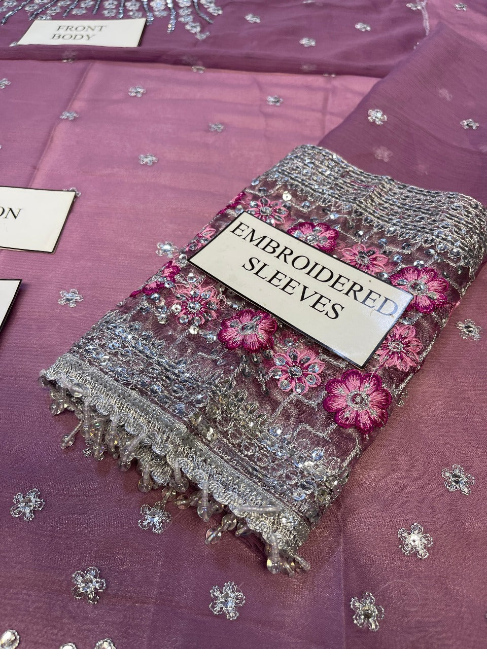 Jazmin Chiffon Embroidered Sequence Maxi – Net Dupatta & Silk Trouser | Luxury Formal Wear 2025