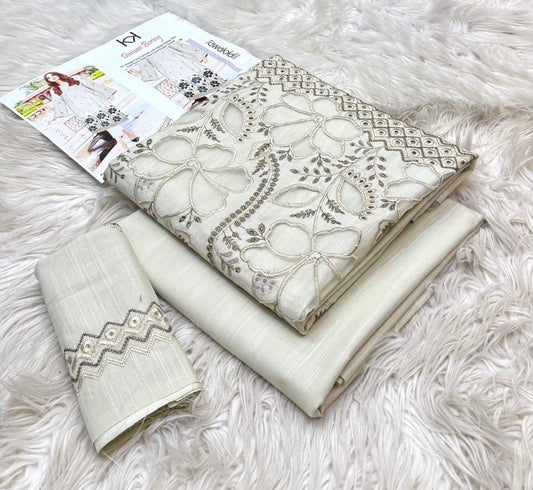 Tawakkal 2pc Fancy Lasercutwork Khadar Suit