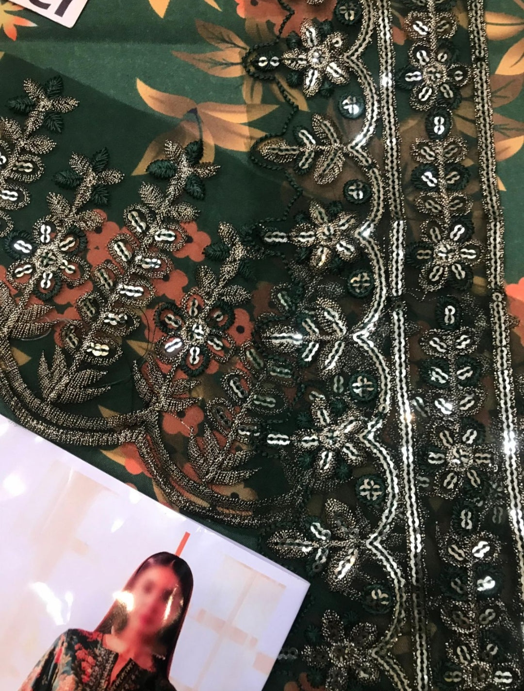 Shenora Shamoz Silk Embroidered Suit – Chiffon Dupatta