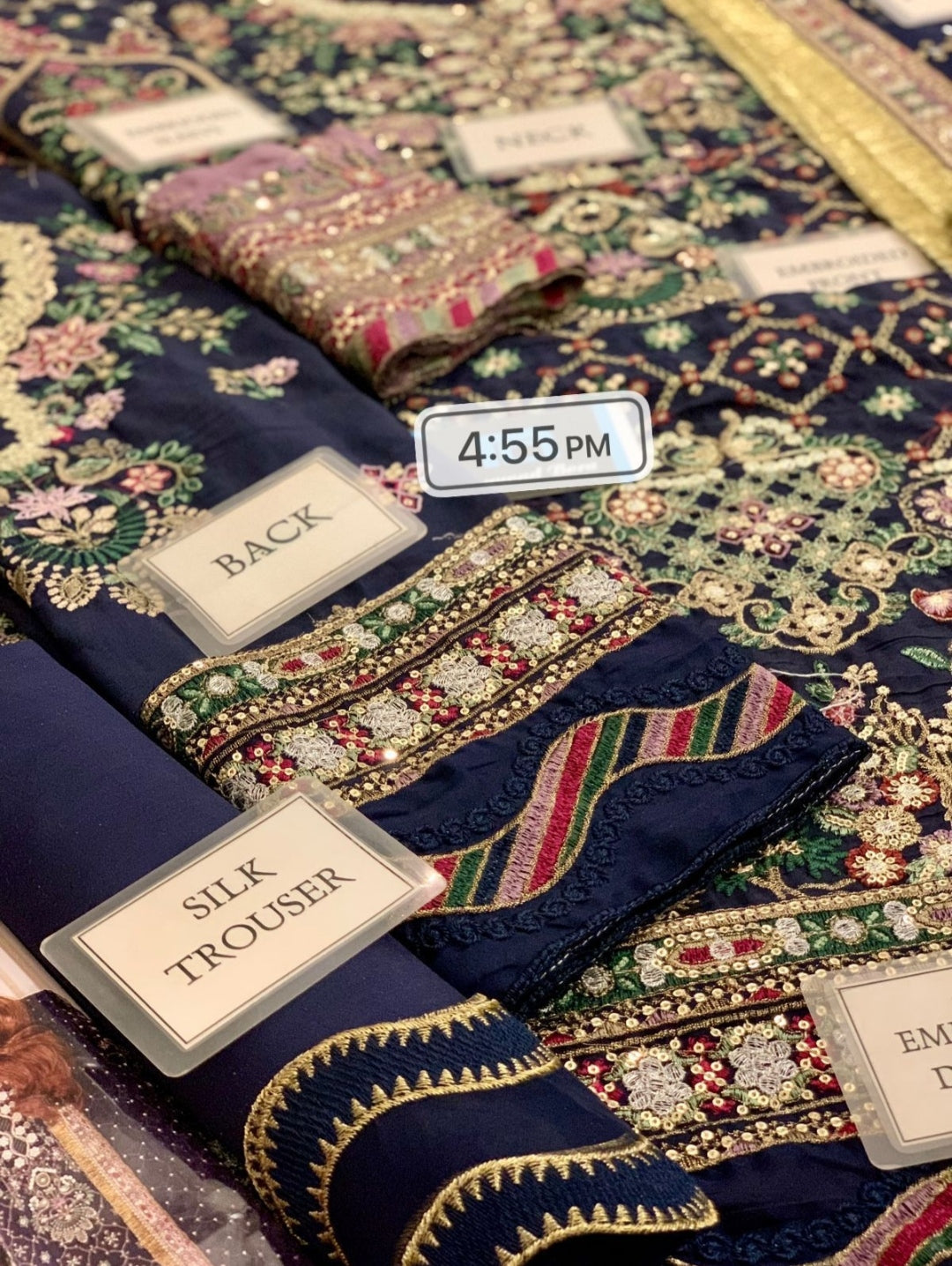 Barouq Chanttel Raw Silk Embroidered Spengle Work Suit – Heavy Embroidered Organza Dupatta & Raw Silk Trouser