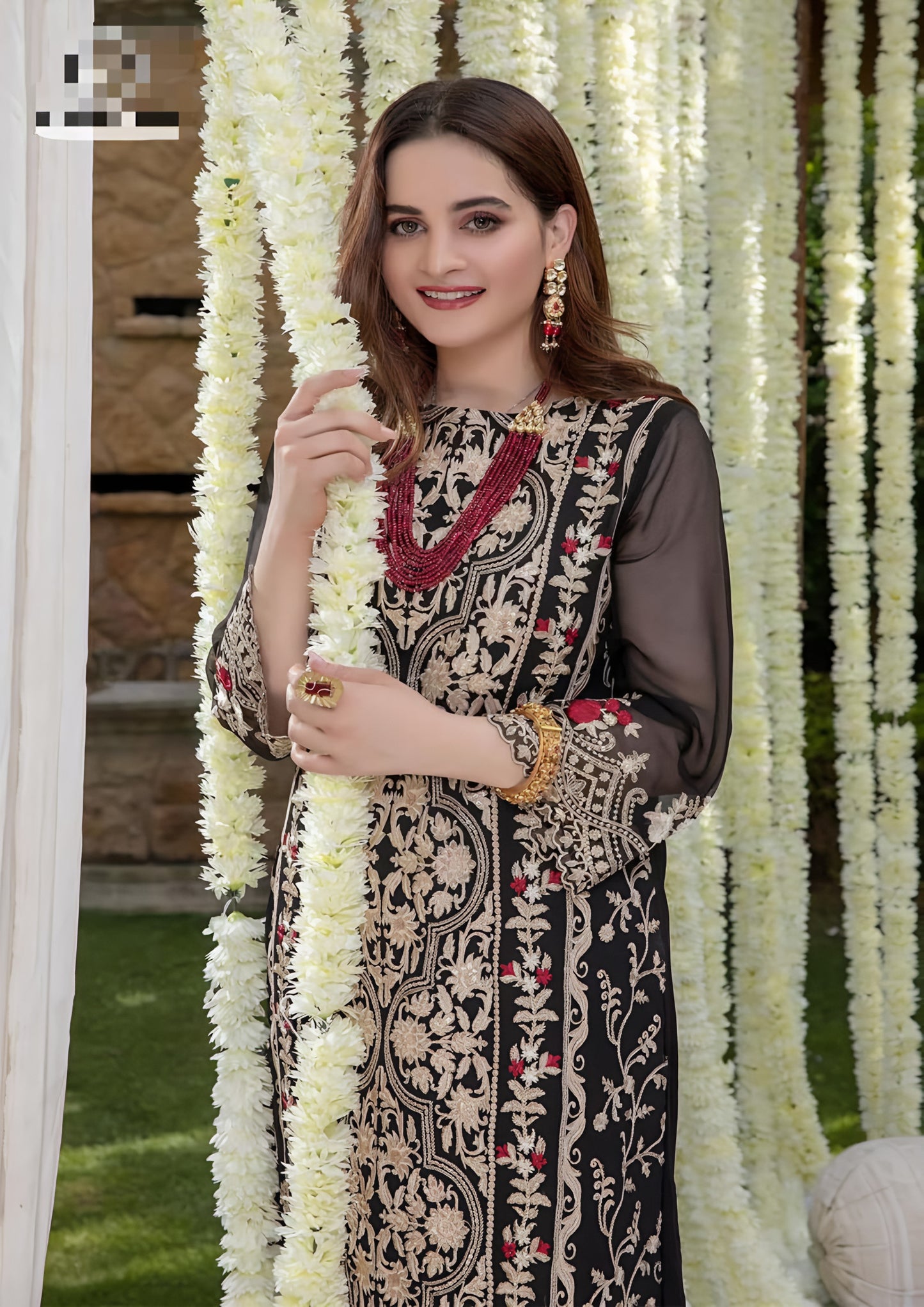 Azure Embroidery 2-Piece Collection MD-1111 – Chiffon Embroidered Shirt & Malai Trouser | New Collection 2025