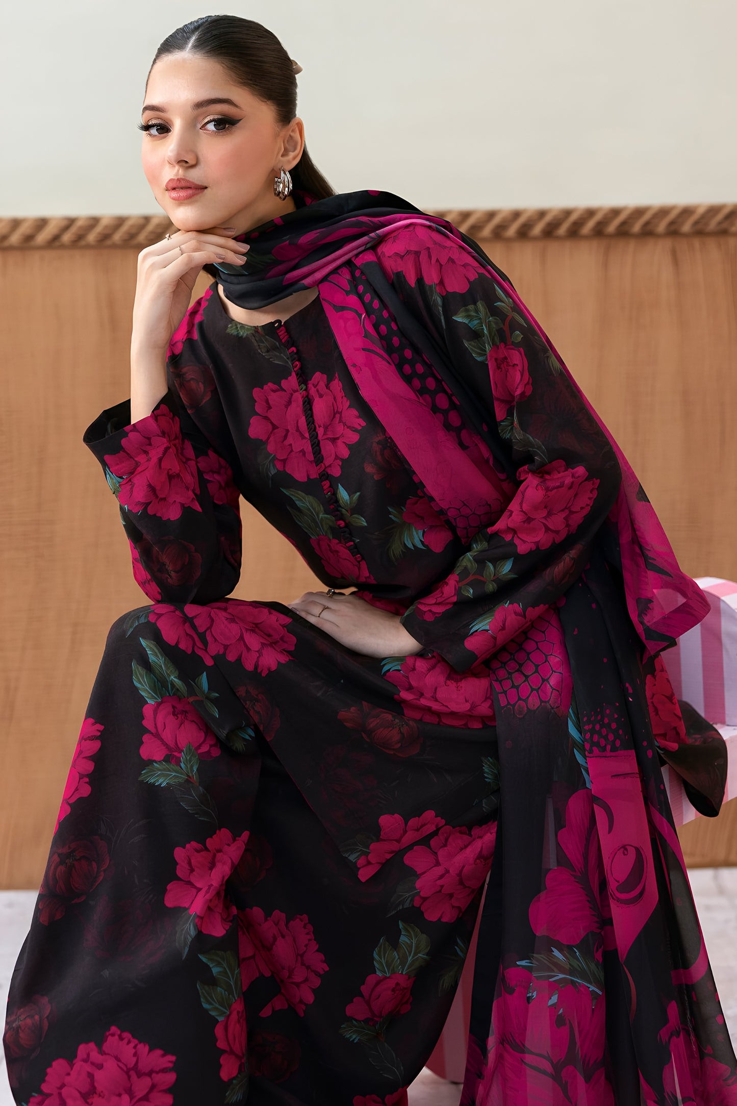 Afsanah 3-Piece Swiss Lawn Suit with Silk Dupatta – Digital Printed Summer Collection