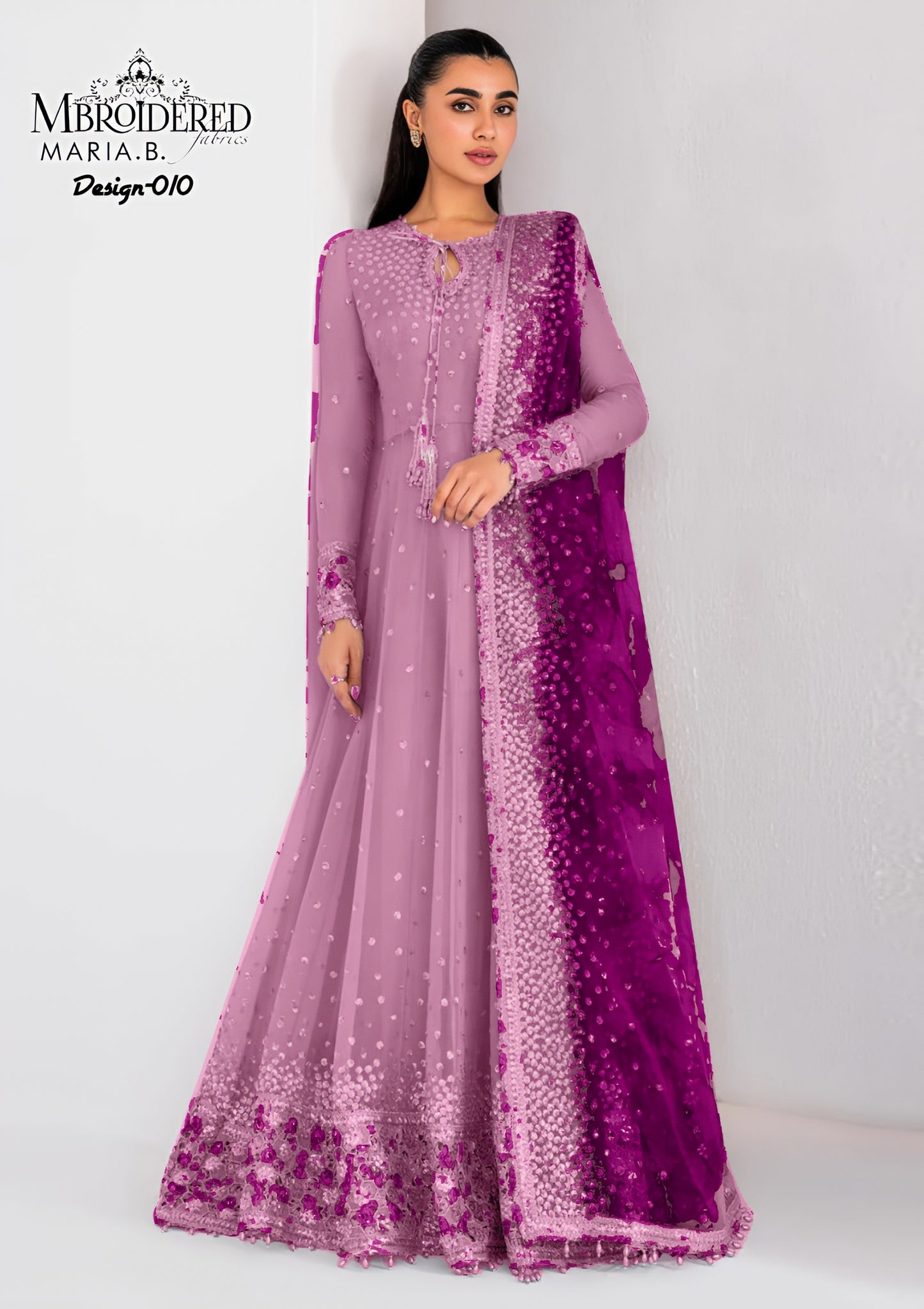 Jazmin Chiffon Embroidered Sequence Maxi – Net Dupatta & Silk Trouser | Luxury Formal Wear 2025