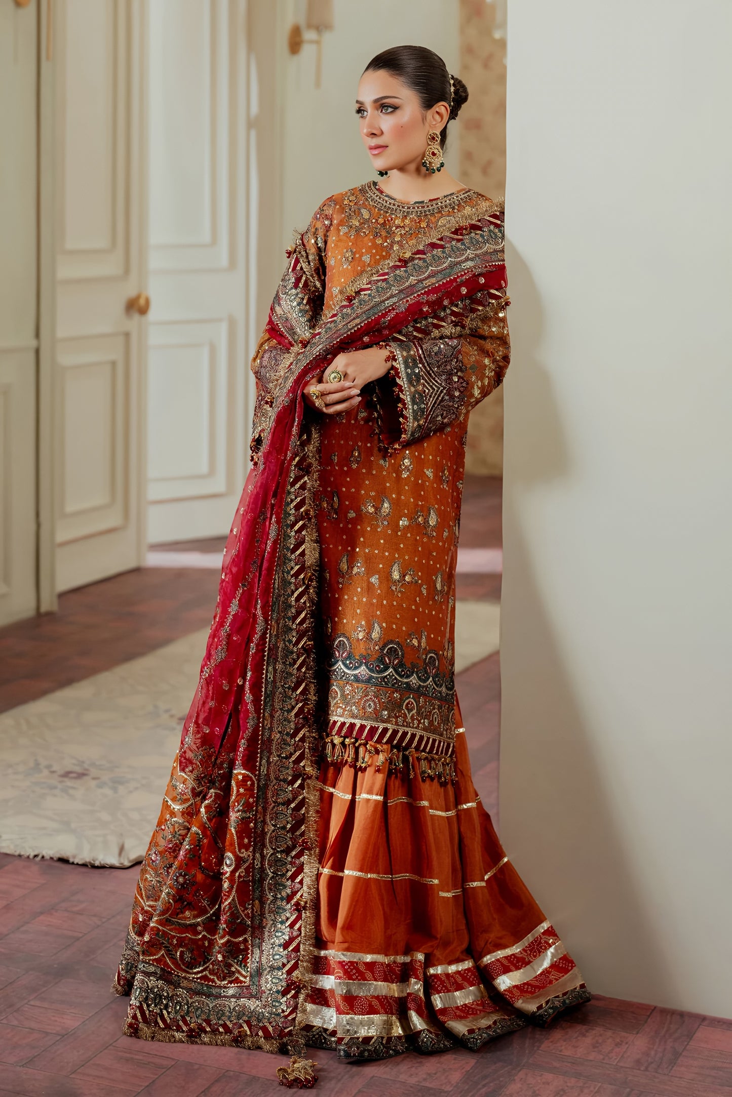 Baroque Mysori Embroidered Sequence Suit – Organza Dupatta & Silk Trouser | Luxury Formal Wear 2025