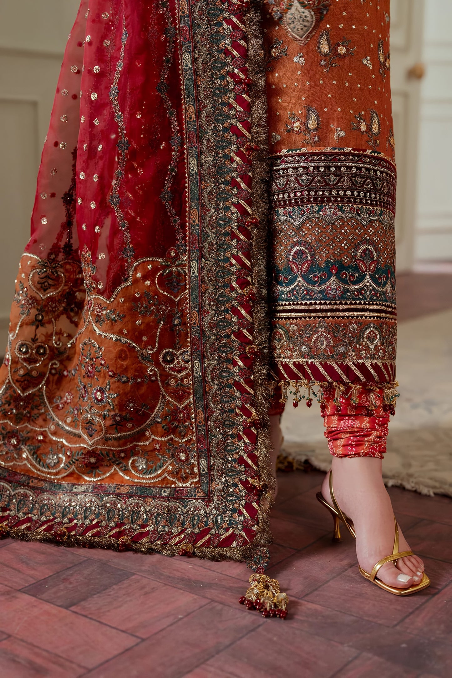 Baroque Mysori Embroidered Sequence Suit – Organza Dupatta & Silk Trouser | Luxury Formal Wear 2025