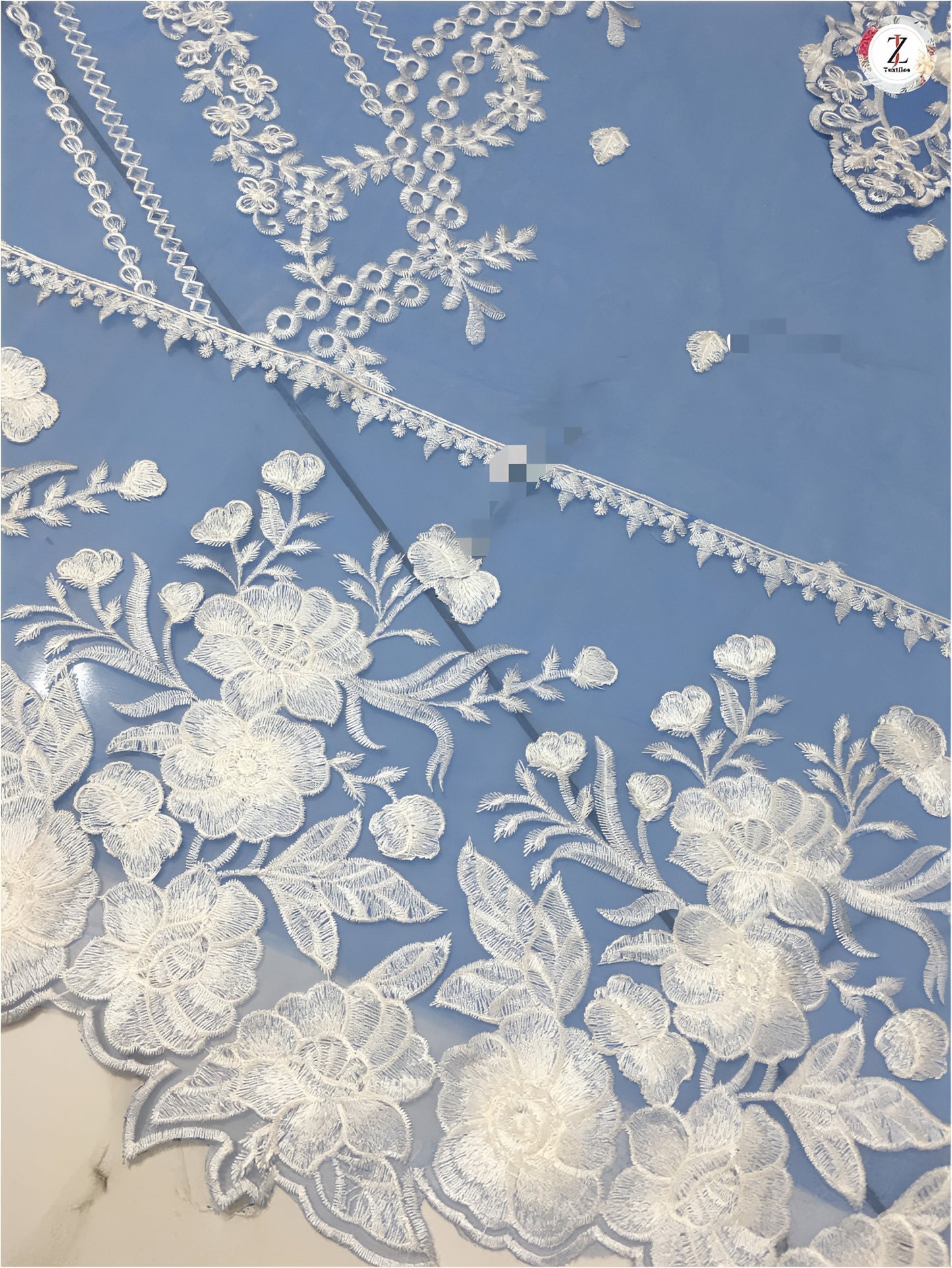 Embroidered Organza Suit – Thread & Sequin Work