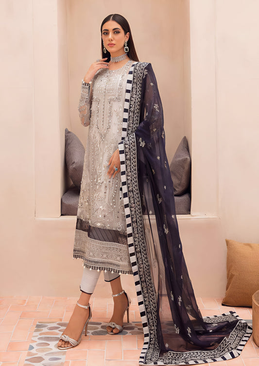 Gulaal Wedding Edition – Embroidered Organza Suit with Handwork & Malai Trouser