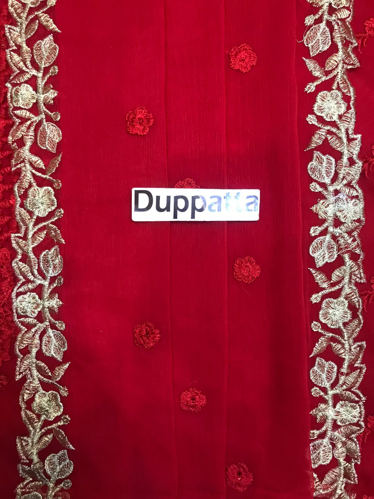 Azure Chiffon Embroidered Unstitched Dress