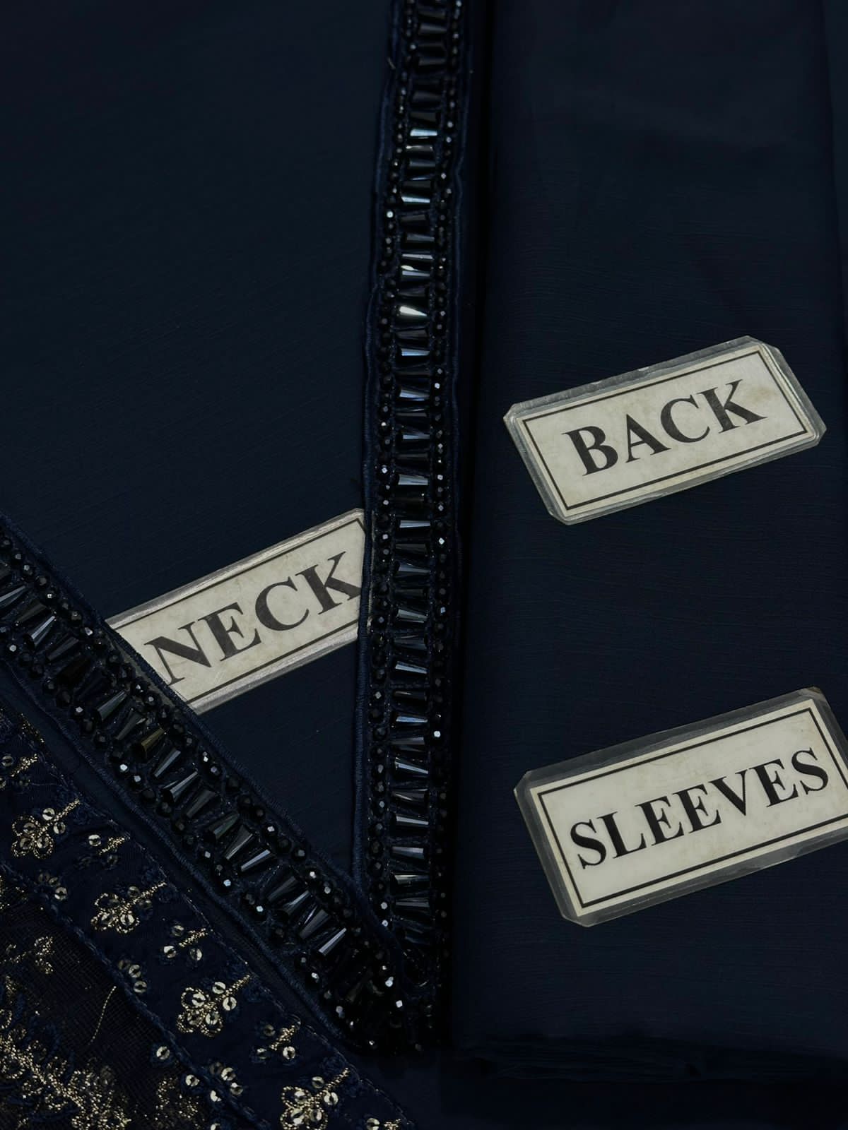 Alizeh  Chiffon Unstitched 3-Piece Dress – Net Dupatta & Satin Silk Trouser