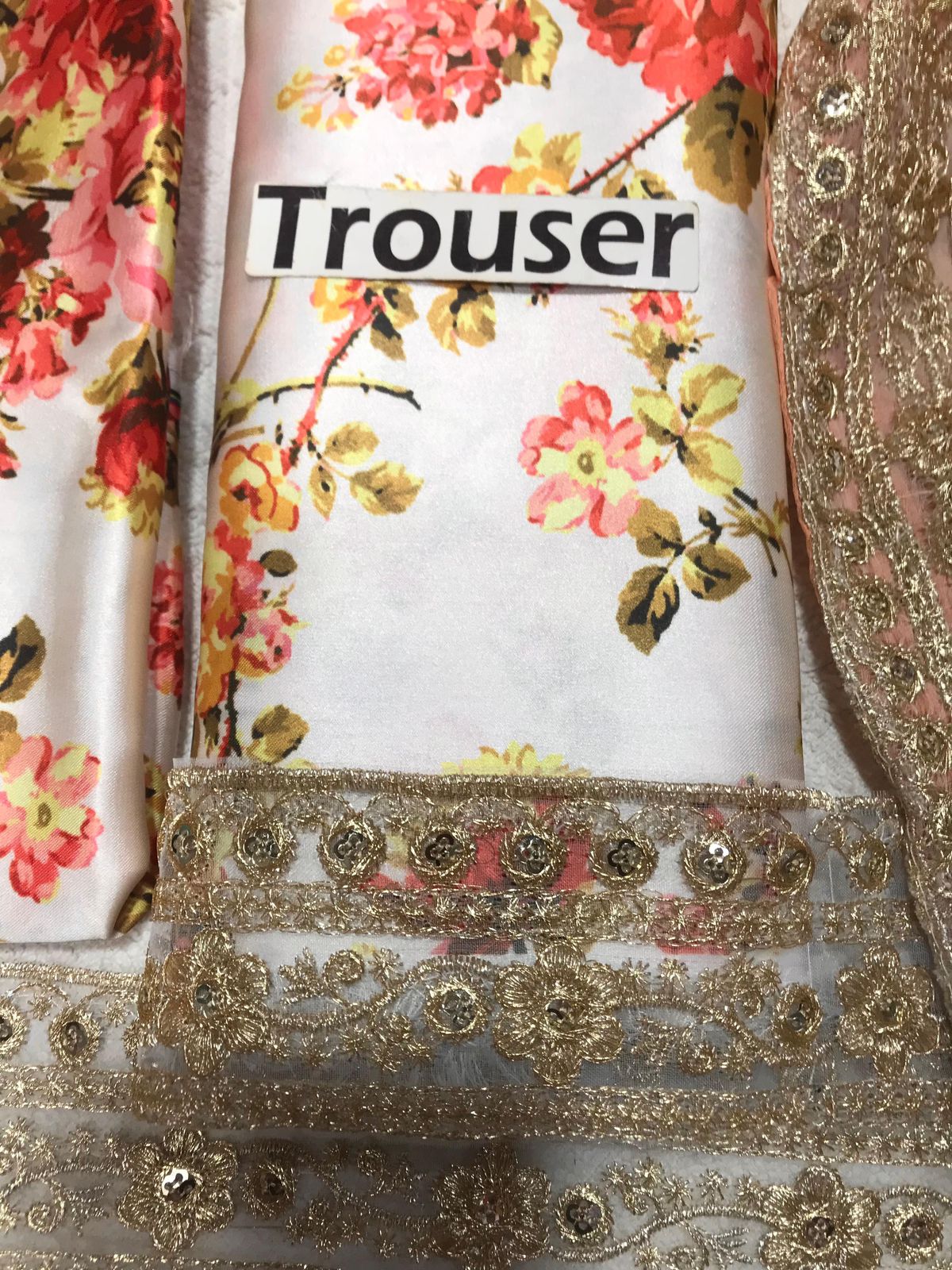 Shenora Unstitched 3 Piece Shamoze Silk Suit – Heavy Embroidered Chiffon Dupatta & Printed Trouser